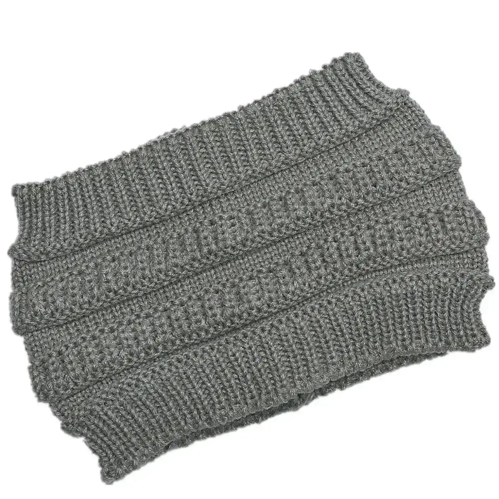 Winter Knitted Ponytail Beanies